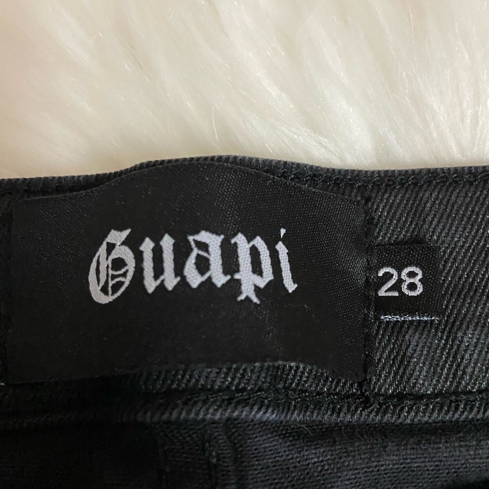 GUAPI Sz 28 Black Distressed and Stacked Women’s Skinny Jeans - Picture 9 of 14